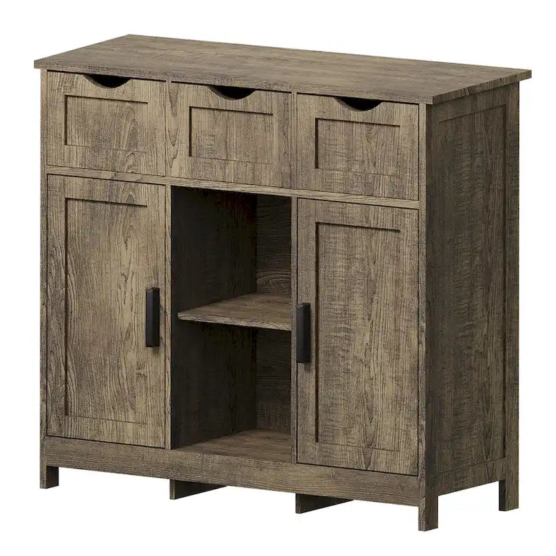 Storage Cabinets,Wooden Floor Cabinet,with Drawers and Shelves Storage Cabinets