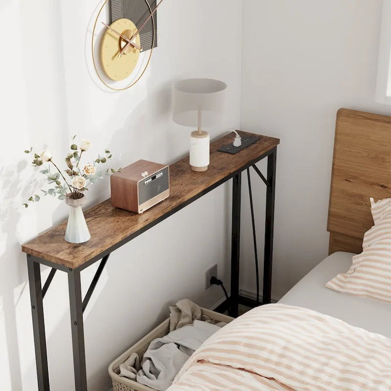 5.9 Narrow Sofa Table with Outlets