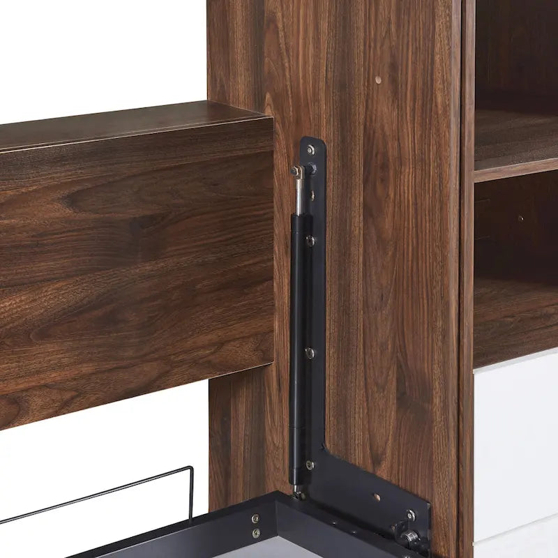 Full Size Murphy Bed Wall Bed with Cabinet