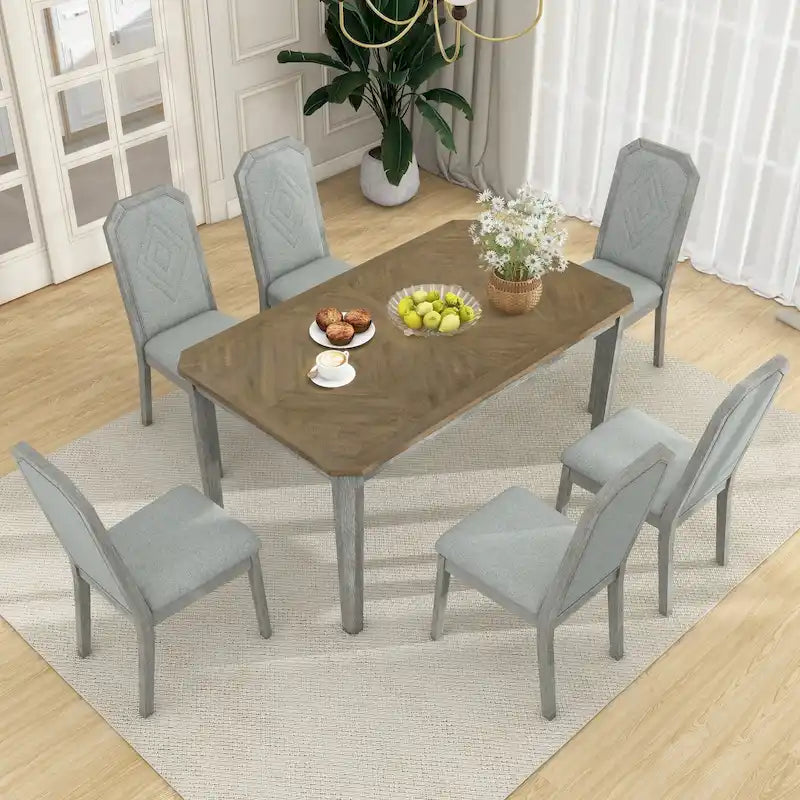 Bala Farmhouse 7-Piece Dining Sets by GDFStudio