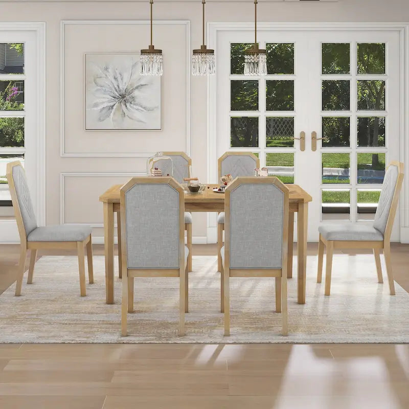 Bala Farmhouse 7-Piece Dining Sets by GDFStudio