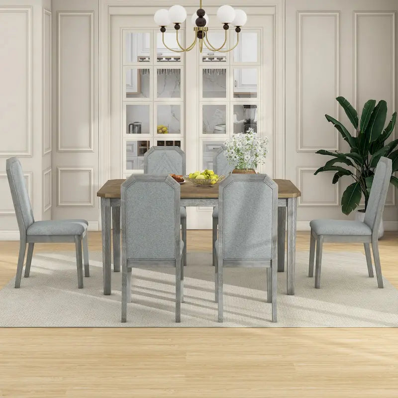 Bala Farmhouse 7-Piece Dining Sets by GDFStudio