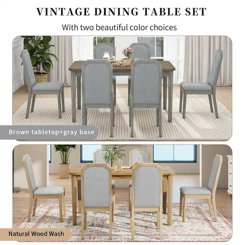 Bala Farmhouse 7-Piece Dining Sets by GDFStudio