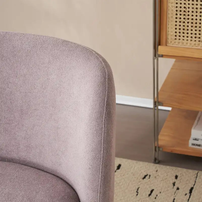 Christopher Knight Home - Eliana Modern Teddy Fabric Accent Chair with Curved Backrest and Legs