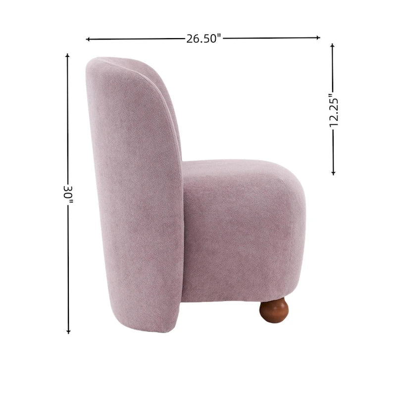 Christopher Knight Home - Eliana Modern Teddy Fabric Accent Chair with Curved Backrest and Legs