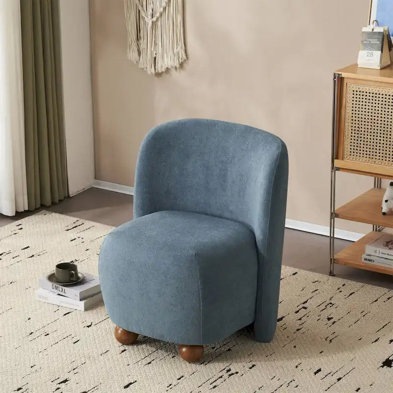 Christopher Knight Home - Eliana Modern Teddy Fabric Accent Chair with Curved Backrest and Legs