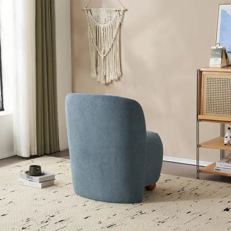Christopher Knight Home - Eliana Modern Teddy Fabric Accent Chair with Curved Backrest and Legs