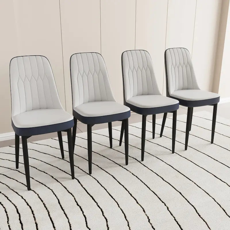 Set Of 4 Dining Chair with Metal Leg