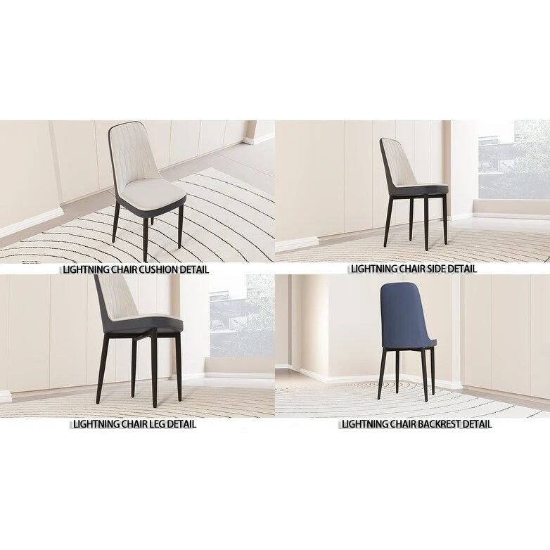 Set Of 4 Dining Chair with Metal Leg