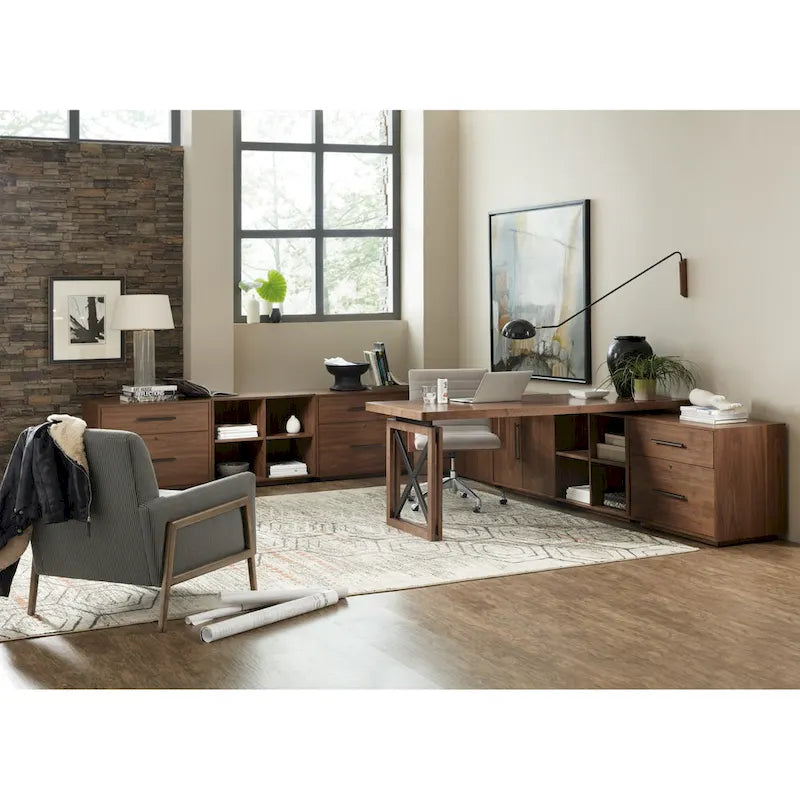 Vaste bureau minimaliste de style Craftsman