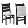 Costway Folding Chairs Set of 2/4 Modern Upholstered Chairs with Comfy