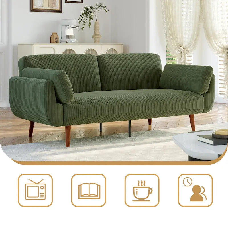 Convertible Sleeper Sofa Futon Sofa Bed Recliner Lounge For Living Room
