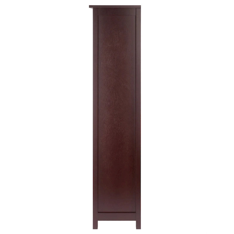 Étagère de rangement avec 4 paniers tissés pliables - 56 - Brun noyer