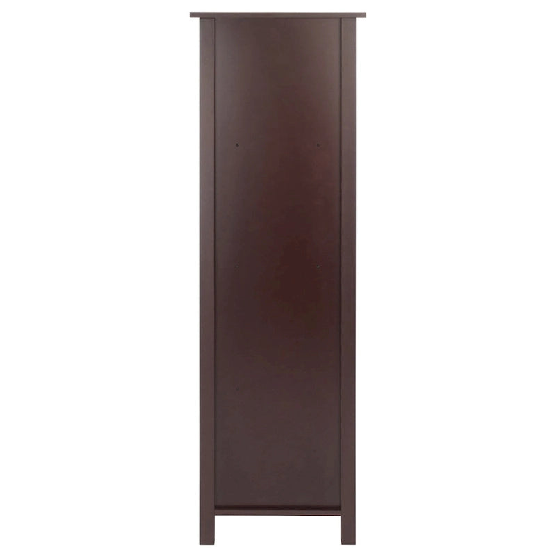 Étagère de rangement avec 4 paniers tissés pliables - 56 - Brun noyer
