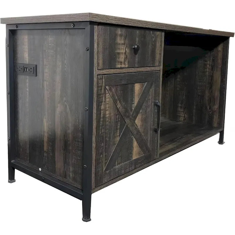 Tv Stand with Storage for Living Room Tv Consoles Table for 80/75/70 Inch TVs with Power Outlets LED Lights Drawers