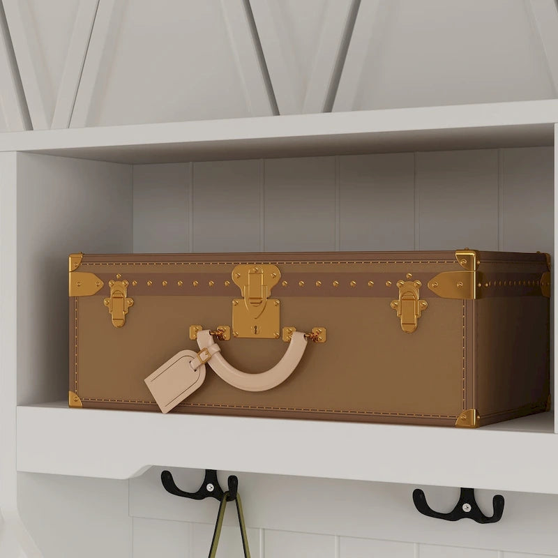 Porte-manteau avec banc et rangement à chaussures avec coussin 34,3 L 68,5 H