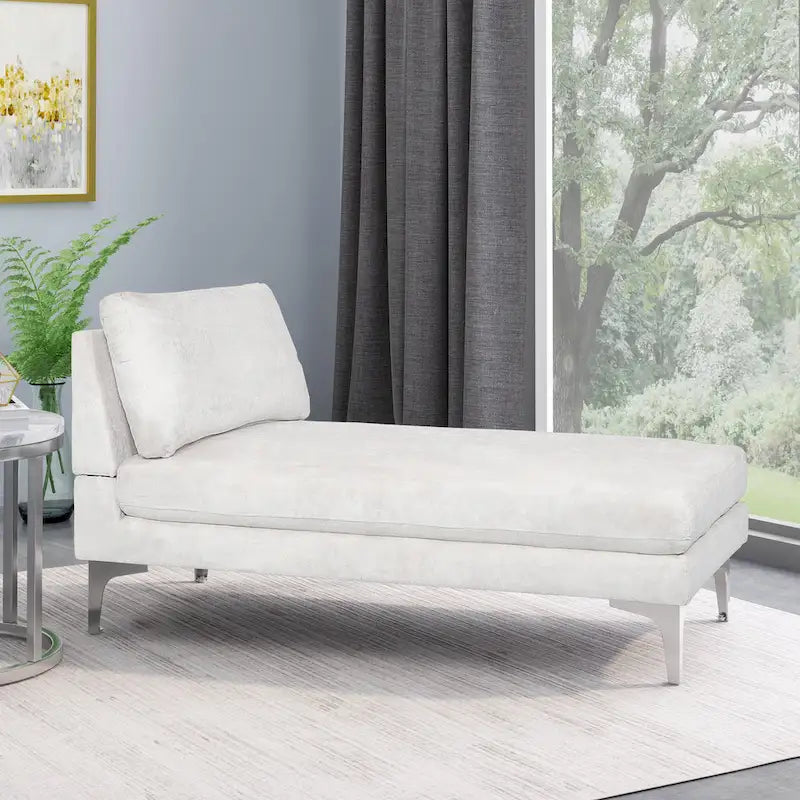 Beamon Contemporary Fabric Chaise Lounge by Christopher Knight Home - 69.00 L x 29.00 W x 30.00 H