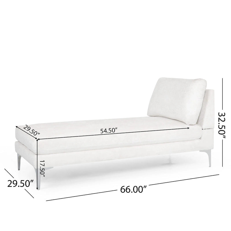 Beamon Contemporary Fabric Chaise Lounge by Christopher Knight Home - 69.00 L x 29.00 W x 30.00 H