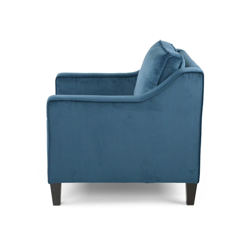Milo Contemporary Velvet Club Chair by Christopher Knight Home - 30.75 W x 33.50 L x 33.75 H