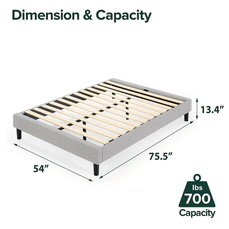 Priage by ZINUS Upholstered Platform Bed Frame