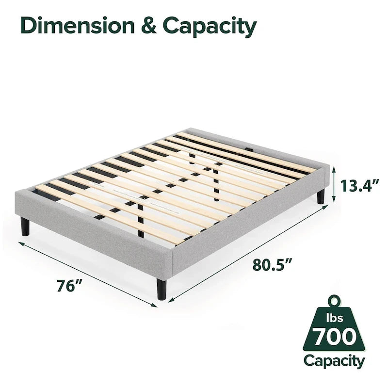 Priage by ZINUS Upholstered Platform Bed Frame