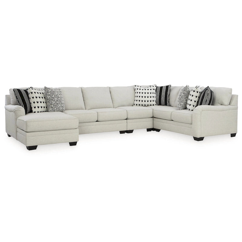 Signature Design by Ashley Huntsworth Dove Gray 5-Piece Sectional with Chaise - 155W x 99D x 38H