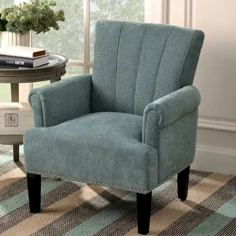 Accent Rivet Tufted Polyester Armchair
