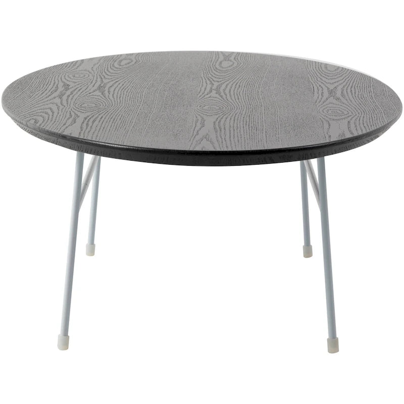 Rossmore Modern Oval Accent Coffee Table with White Powder Coated Steel Frame for Home Office Living Room Bedroom