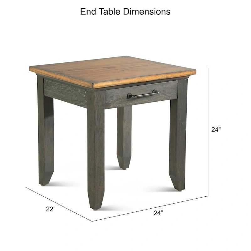 Steve Silver Two-Tone Finish 1-drawer Wooden Side Table