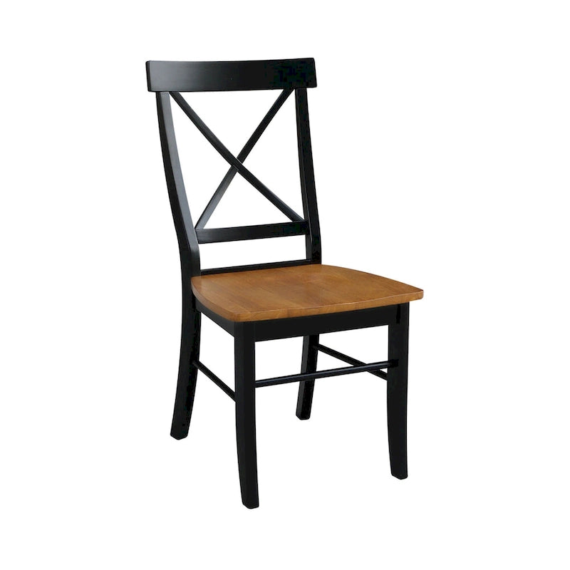 42 in. Drop Leaf Table with 4 Cross Back Dining Chairs - 5 Piece Set
