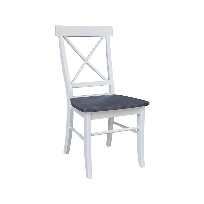 42 in. Drop Leaf Table with 4 Cross Back Dining Chairs - 5 Piece Set