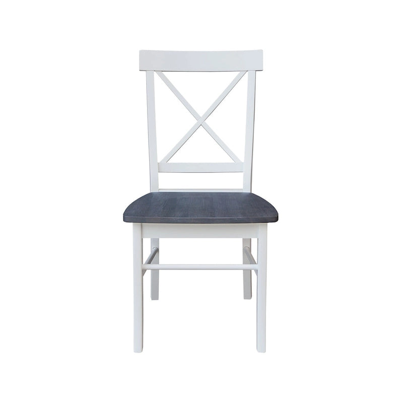 42 in. Drop Leaf Table with 4 Cross Back Dining Chairs - 5 Piece Set
