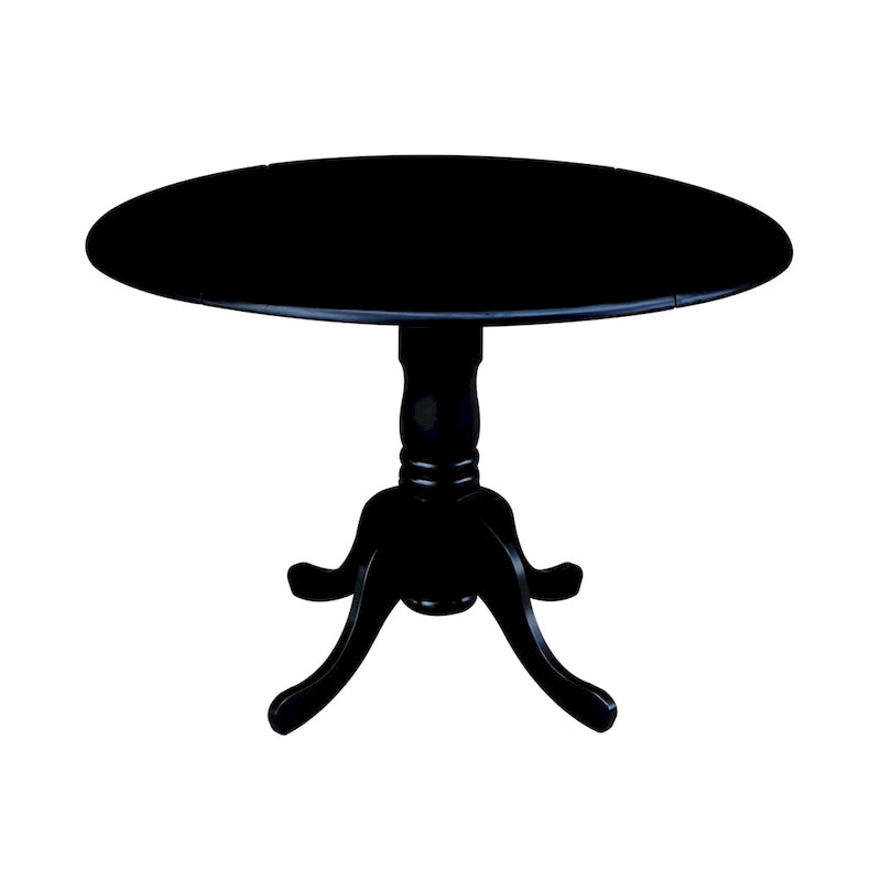 42 in. Drop Leaf Table with 4 Cross Back Dining Chairs - 5 Piece Set