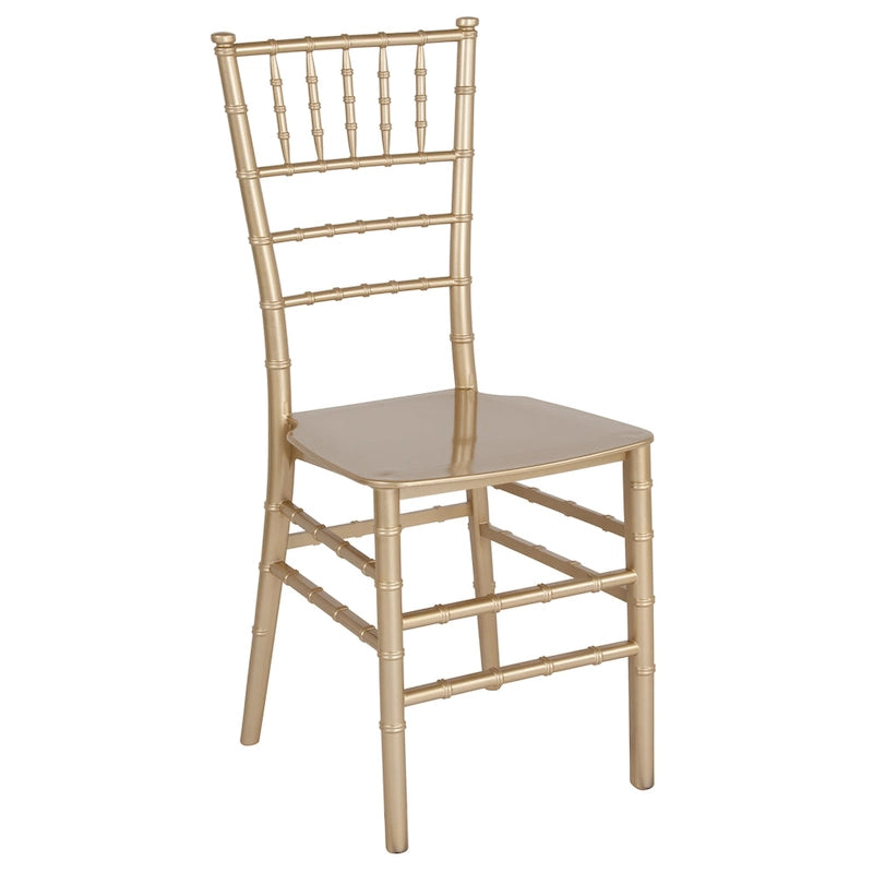 Resin Stackable Chiavari Chair - 15W x 18.75D x 35H - 15W x 18.75D x 35H
