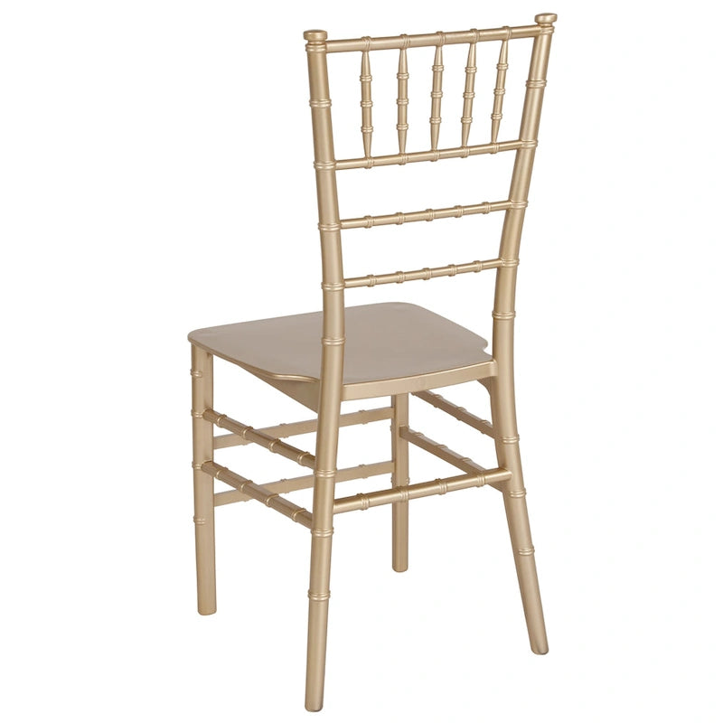 Resin Stackable Chiavari Chair - 15W x 18.75D x 35H - 15W x 18.75D x 35H