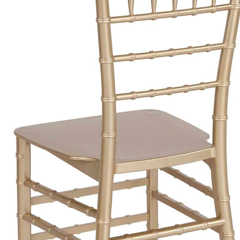 Resin Stackable Chiavari Chair - 15W x 18.75D x 35H - 15W x 18.75D x 35H