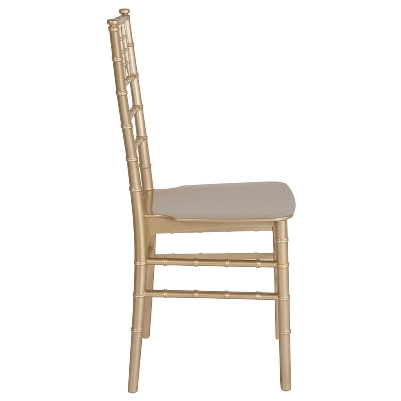 Resin Stackable Chiavari Chair - 15W x 18.75D x 35H - 15W x 18.75D x 35H