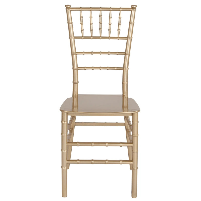 Resin Stackable Chiavari Chair - 15W x 18.75D x 35H - 15W x 18.75D x 35H