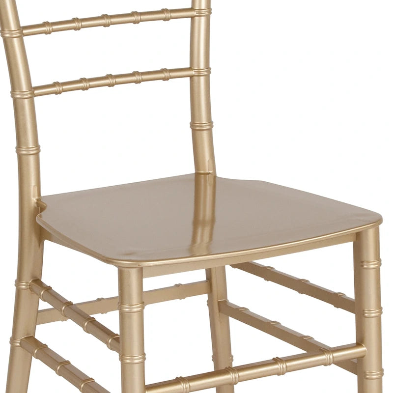 Resin Stackable Chiavari Chair - 15W x 18.75D x 35H - 15W x 18.75D x 35H