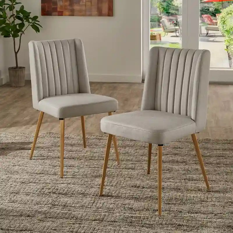 Vanderson Natural Wood and Gold Dining Set by iNSPIRE Q Modern