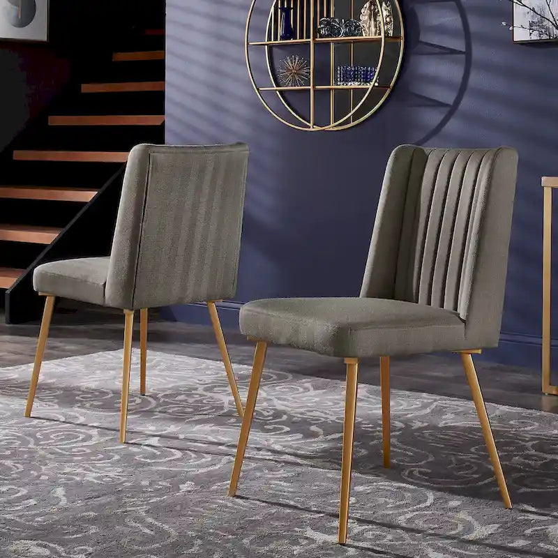 Vanderson Natural Wood and Gold Dining Set by iNSPIRE Q Modern