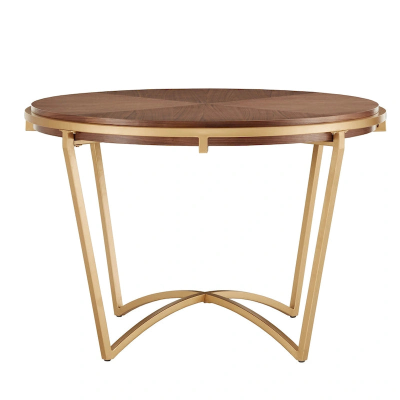 Vanderson Natural Wood and Gold Dining Set by iNSPIRE Q Modern