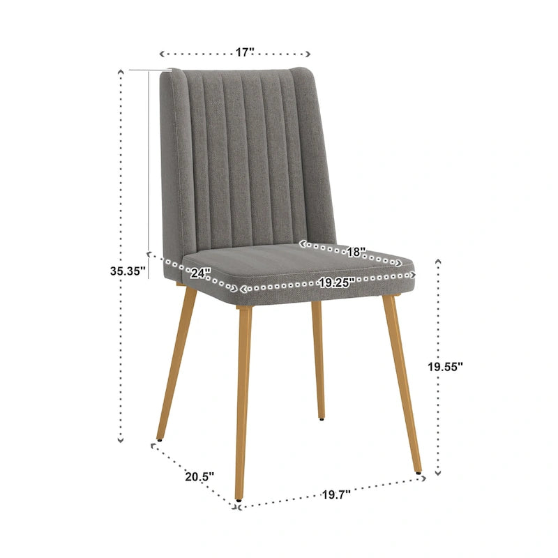 Vanderson Natural Wood and Gold Dining Set by iNSPIRE Q Modern