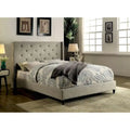 Furniture of America Ralen Modern Tufted Fabric Wingback Platform Bed