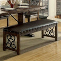 Tood Traditional Faux Leather Dining Bench by Furniture of America