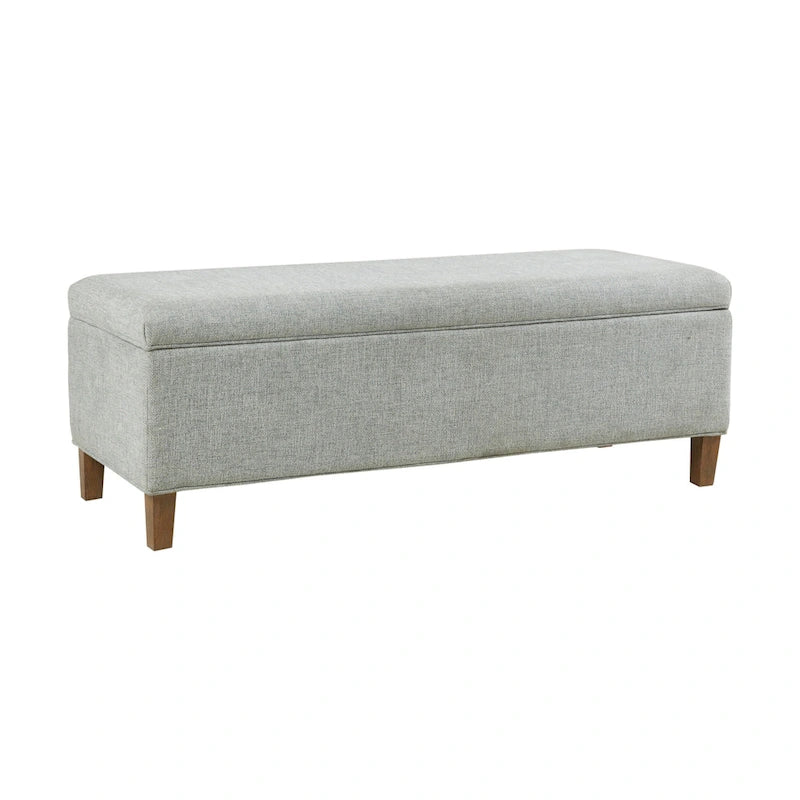 Banc d'appoint de rangement bleu à fermeture amortie