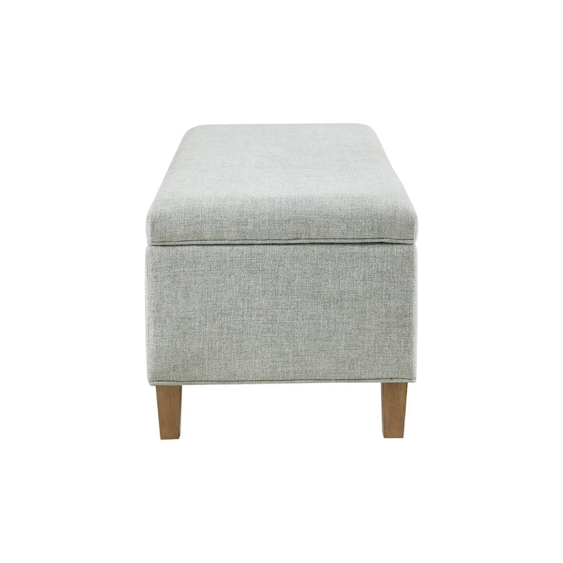 Banc d'appoint de rangement bleu à fermeture amortie