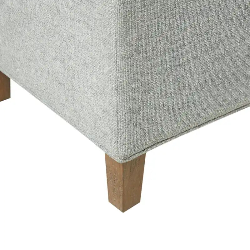 Banc d'appoint de rangement bleu à fermeture amortie
