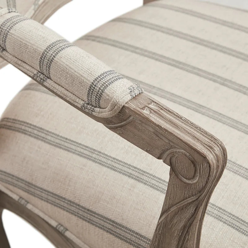 Madison Park Charlotte Natural Camel Back Exposed Wood Chair