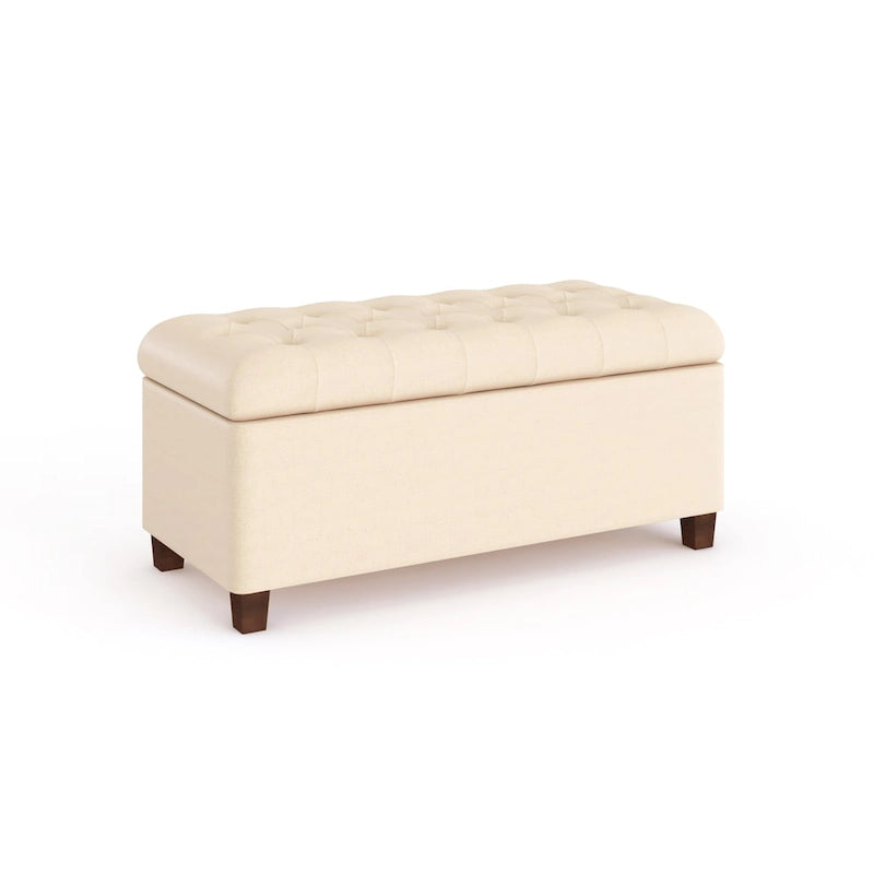 Banc de rangement capitonné